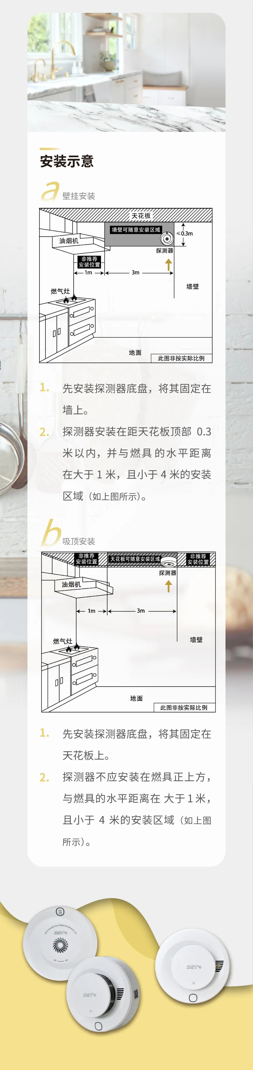 云南云南海湾消防GST全新一代NB独立式烟感气感探测器安装