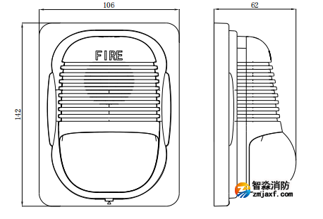 云南海湾GST-HX-M8503火灾声光警报器